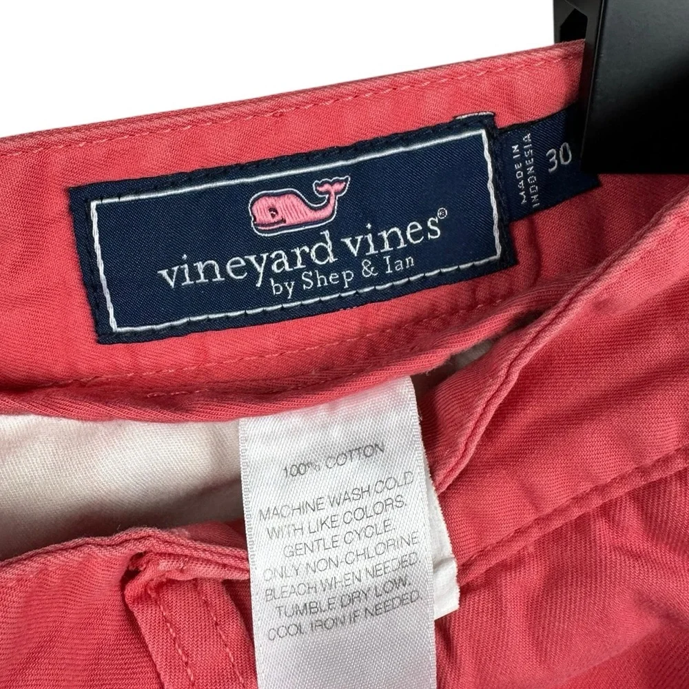 Vineyard Vines Men’s Breaker Shorts Pink Size 30 Cotton Chino Casual‎ Preppy